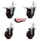Service Caster 4 High Temp Glass Filled Nylon 7/16'' Stem Caster Set 2 Total Lock Brakes, 4PK SCC-GRTTL20S414-GFNSHT-716138-2-S-2 - alternate 4